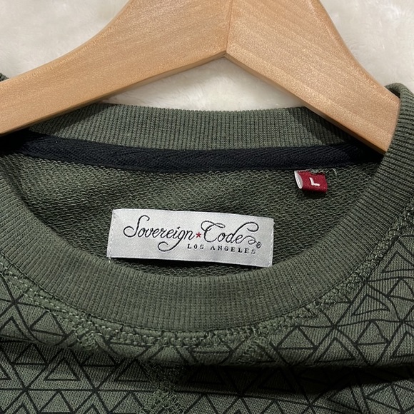 Hunter green Men’s sweater sz L by Sovereign Code, in very good condition - Picture 6 of 8